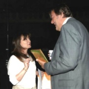 Chatting with Stephen Fry at the concert rehearsal