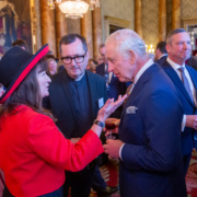 Debbie Wiseman and The King at Buckingham Palace reception 2023