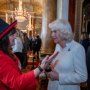 Debbie Wiseman and The Queen at Buckingham Palace reception 2023