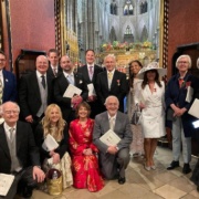 Debbie Wiseman with the Coronation composers at Westminster Abbey, May 2023